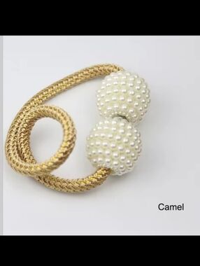 Premium 2PCS Magnetic Curtain Tiebacks Convenient Drape Tie Caramel